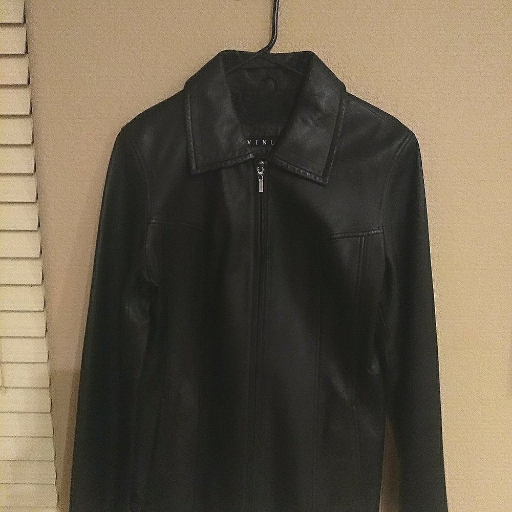 Winlet black leather jacket